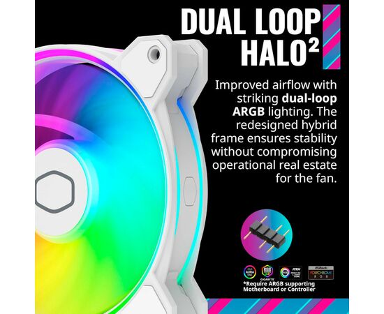 Кулер для корпуса CoolerMaster MFL-B4DW-16NP2-R2, изображение 5 Кулер для корпуса CoolerMaster MFL-B4DW-16NP2-R2, изображение 5