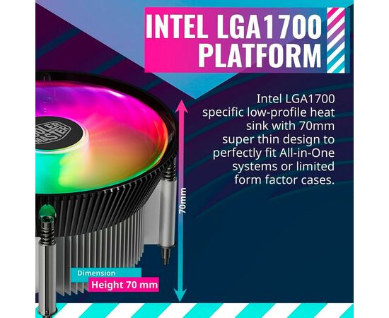 Кулер для процессора CoolerMaster RR-I7C7-18PA-B1, изображение 4 Кулер для процессора CoolerMaster RR-I7C7-18PA-B1, изображение 4