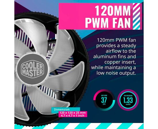 Кулер для процессора CoolerMaster RR-I7C7-18PA-B1, изображение 5 Кулер для процессора CoolerMaster RR-I7C7-18PA-B1, изображение 5