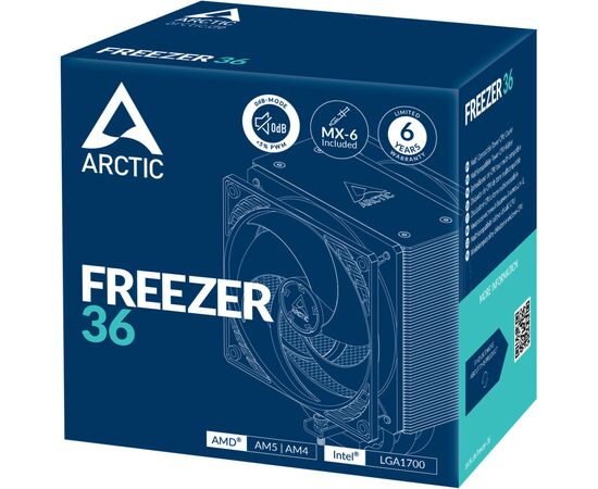 Кулер для процессора Arctic ACFRE00121A, изображение 6 Кулер для процессора Arctic ACFRE00121A, изображение 6