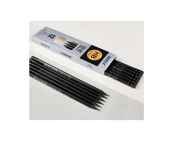 Олівець графітний Baoke НВ, з гумкою, триграний, чорний (PENCIL-BAO-PL1678), зображення 4 Олівець графітний Baoke НВ, з гумкою, триграний, чорний (PENCIL-BAO-PL1678), зображення 4