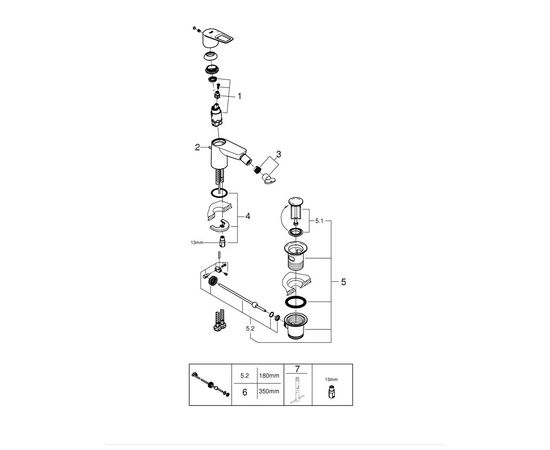 Смеситель Grohe BauLoop New (23338001), изображение 3 Смеситель Grohe BauLoop New (23338001), изображение 3