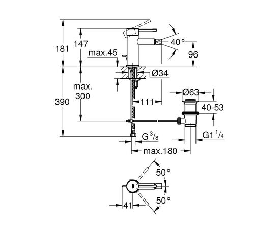 Смеситель Grohe Essence New (32935001/24178001), изображение 2 Смеситель Grohe Essence New (32935001/24178001), изображение 2