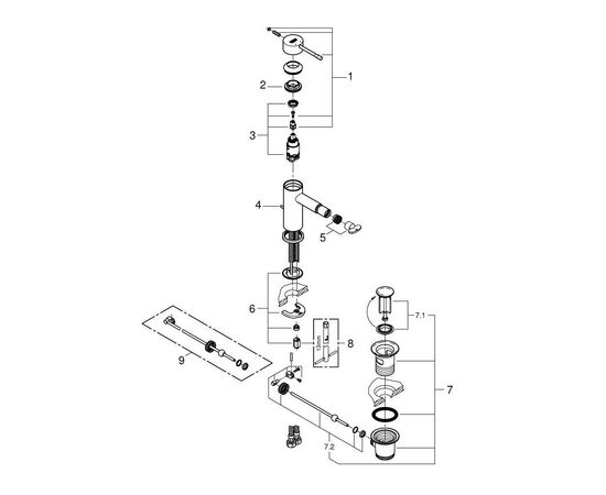 Смеситель Grohe Essence New (32935001/24178001), изображение 3 Смеситель Grohe Essence New (32935001/24178001), изображение 3