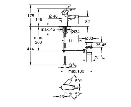 Змішувач Grohe Euroeco (23263001), зображення 4 Змішувач Grohe Euroeco (23263001), зображення 4