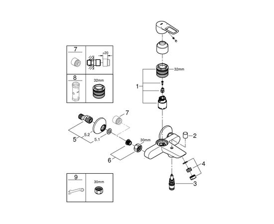 Смеситель Grohe BauLoop New (23603001), изображение 6 Смеситель Grohe BauLoop New (23603001), изображение 6