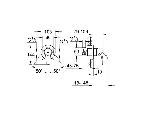 Смеситель Grohe BauCurve (29044000), изображение 2 Смеситель Grohe BauCurve (29044000), изображение 2