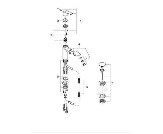 Смеситель Grohe Eurosmart New (23976003), изображение 5 Смеситель Grohe Eurosmart New (23976003), изображение 5