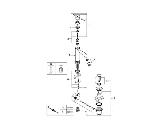 Смеситель Grohe S-Size Essence New (23589001/24171001), изображение 4 Смеситель Grohe S-Size Essence New (23589001/24171001), изображение 4