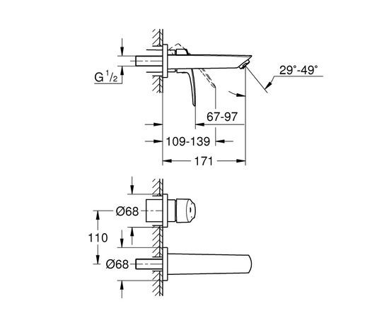 Смеситель Grohe S-Size Eurosmart New (29337003), изображение 4 Смеситель Grohe S-Size Eurosmart New (29337003), изображение 4