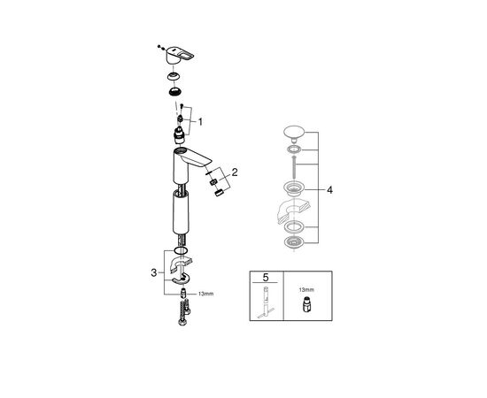 Смеситель Grohe XL-Size BauLoop New (23764001), изображение 4 Смеситель Grohe XL-Size BauLoop New (23764001), изображение 4