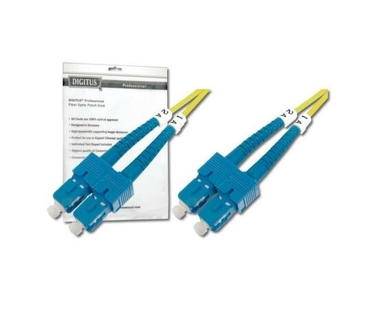 Оптичний патчкорд Digitus SC-SC, SM(OS2), duplex, 1m (DK-2922-01)