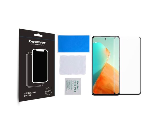Стекло защитное BeCover Infinix Note 30 NFC (X6833B) Black (709726), изображение 3 Стекло защитное BeCover Infinix Note 30 NFC (X6833B) Black (709726), изображение 3