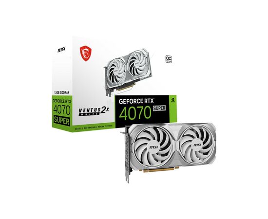 Видеокарта MSI GeForce RTX4070 SUPER 12Gb VENTUS 2X OC WHITE (RTX 4070 SUPER 12G VENTUS 2X WHITE OC), изображение 6 Видеокарта MSI GeForce RTX4070 SUPER 12Gb VENTUS 2X OC WHITE (RTX 4070 SUPER 12G VENTUS 2X WHITE OC), изображение 6