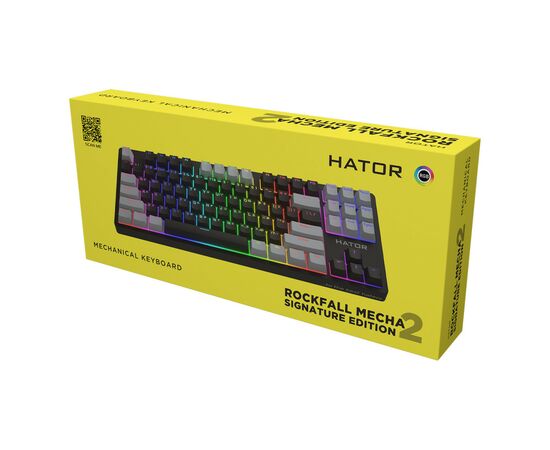 Клавиатура Hator Rockfall 2 Mecha Signature Edition USB Black/Gray (HTK-520-BBG), изображение 6 Клавиатура Hator Rockfall 2 Mecha Signature Edition USB Black/Gray (HTK-520-BBG), изображение 6