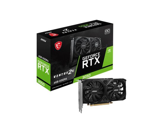 Видеокарта MSI GeForce RTX3050 6Gb VENTUS 2X OC (RTX 3050 VENTUS 2X 6G OC), изображение 5 Видеокарта MSI GeForce RTX3050 6Gb VENTUS 2X OC (RTX 3050 VENTUS 2X 6G OC), изображение 5