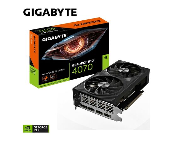 Видеокарта GIGABYTE GV-N4070WF2OC-12GD, изображение 9 Видеокарта GIGABYTE GV-N4070WF2OC-12GD, изображение 9