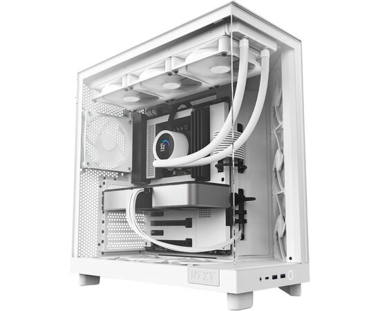 Корпус NZXT H6 Flow All white (CC-H61FW-01), изображение 2 Корпус NZXT H6 Flow All white (CC-H61FW-01), изображение 2