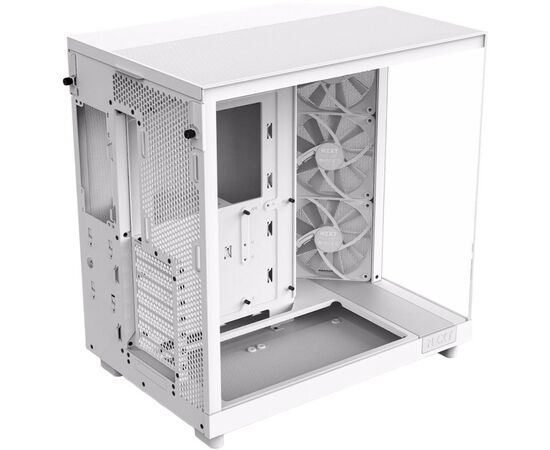 Корпус NZXT H6 Flow All white (CC-H61FW-01), изображение 5 Корпус NZXT H6 Flow All white (CC-H61FW-01), изображение 5