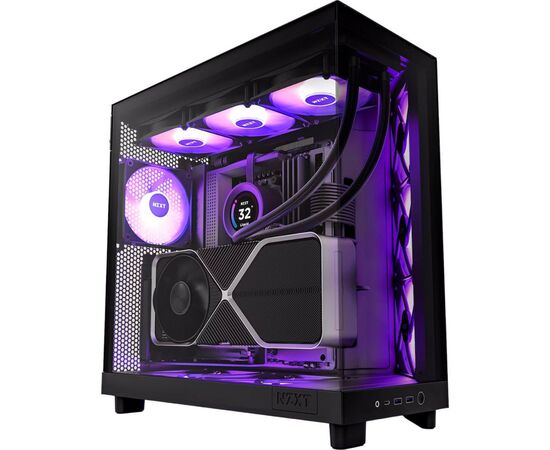 Корпус NZXT H6 Flow RGB All Black (CC-H61FB-R1), изображение 2 Корпус NZXT H6 Flow RGB All Black (CC-H61FB-R1), изображение 2