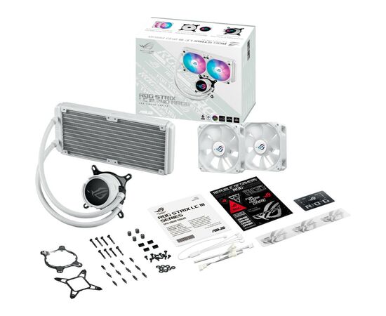 Система водяного охлаждения ASUS ROG Strix LC III 240 ARGB WHT (90RC00S2-M0UAY0), изображение 7 Система водяного охлаждения ASUS ROG Strix LC III 240 ARGB WHT (90RC00S2-M0UAY0), изображение 7