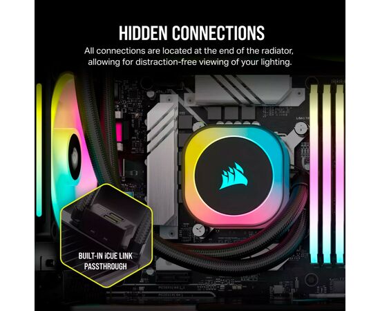 Система водяного охлаждения Corsair iCUE Link H150i RGB AIO (CW-9061003-WW), изображение 12 Система водяного охлаждения Corsair iCUE Link H150i RGB AIO (CW-9061003-WW), изображение 12
