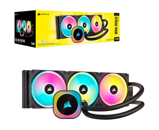 Система водяного охлаждения Corsair iCUE Link H150i RGB AIO (CW-9061003-WW), изображение 9 Система водяного охлаждения Corsair iCUE Link H150i RGB AIO (CW-9061003-WW), изображение 9