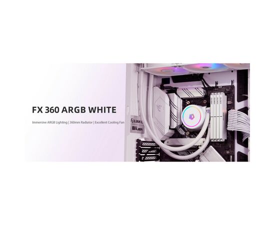 Система водяного охлаждения ID-Cooling FX360 ARGB WHITE, изображение 7 Система водяного охлаждения ID-Cooling FX360 ARGB WHITE, изображение 7