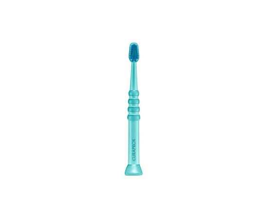 Детская зубная щетка Curaprox CS Baby з гумованою ручкою (0-4 років) Зелений / Синій (CS Baby-08), изображение 2 Детская зубная щетка Curaprox CS Baby з гумованою ручкою (0-4 років) Зелений / Синій (CS Baby-08), изображение 2