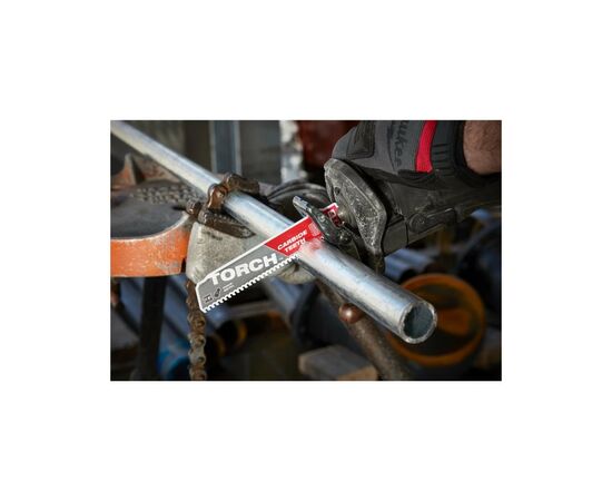 Полотно Milwaukee сабельной пилы TORCH CARBIDE,150мм/шаг зуба 3,6мм, металл (48005201), изображение 3 Полотно Milwaukee сабельной пилы TORCH CARBIDE,150мм/шаг зуба 3,6мм, металл (48005201), изображение 3