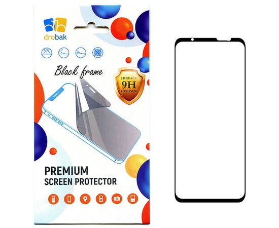 Стекло защитное Drobak Realme С51 Black Frame A+ (535390)