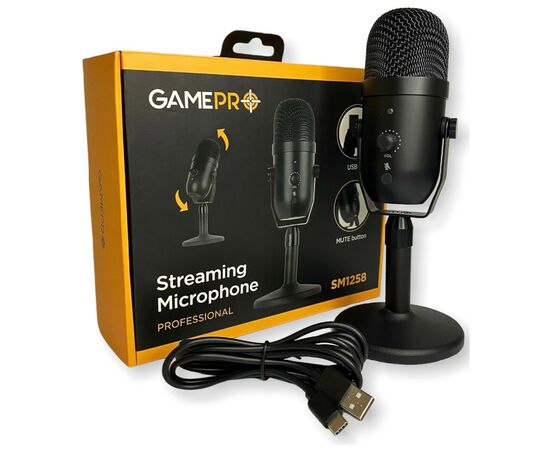 Мікрофон GamePro SM1258 USB Black (SM1258), зображення 4 Мікрофон GamePro SM1258 USB Black (SM1258), зображення 4