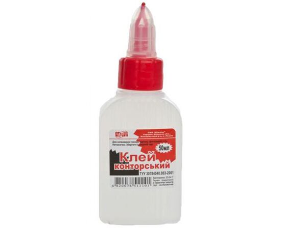 Клей КіП конторский полимерный 50 мл с суперколпачком (GLUE-KIP-KONT-50ML)