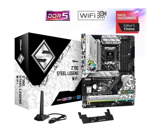 Материнська плата ASRock Z790 STEEL LEGEND WIFI, зображення 7 Материнська плата ASRock Z790 STEEL LEGEND WIFI, зображення 7