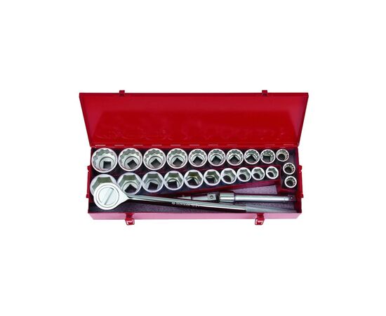 Набор инструментов KING TONY 3/4" 25 шт. 22-50 мм 7/8"-2" (шестигранный, 12-гранный) (6325CR01)