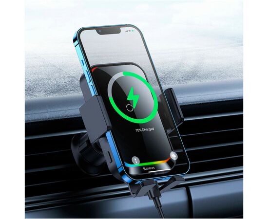 Универсальный автодержатель Baseus Wireless Charge 15W (SUDD000001), изображение 11 Универсальный автодержатель Baseus Wireless Charge 15W (SUDD000001), изображение 11