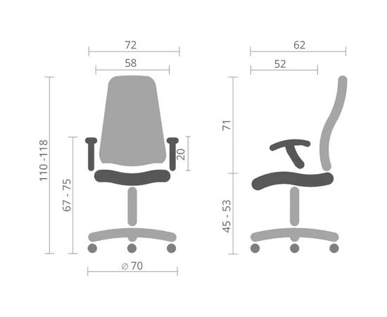 Офисное кресло Аклас Кассино 9663-52P Черный (00120347), изображение 6 Офисное кресло Аклас Кассино 9663-52P Черный (00120347), изображение 6