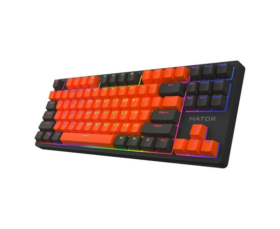 Клавиатура Hator Rockfall 2 Mecha Signature Edition USB Black/Orange/Black (HTK-520-BOB), изображение 2 Клавиатура Hator Rockfall 2 Mecha Signature Edition USB Black/Orange/Black (HTK-520-BOB), изображение 2