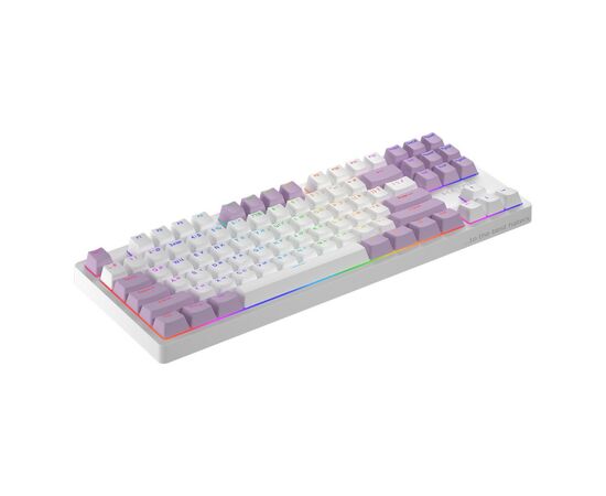 Клавиатура Hator Rockfall 2 Mecha Signature Edition USB White/White/Lilac (HTK-521-WWL), изображение 3 Клавиатура Hator Rockfall 2 Mecha Signature Edition USB White/White/Lilac (HTK-521-WWL), изображение 3