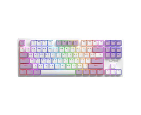 Клавіатура Hator Rockfall 2 Mecha Signature Edition USB White/White/Lilac (HTK-521-WWL)