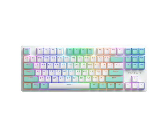 Клавіатура Hator Rockfall 2 Mecha Signature Edition USB White/White/Mint (HTK-521-WWM)