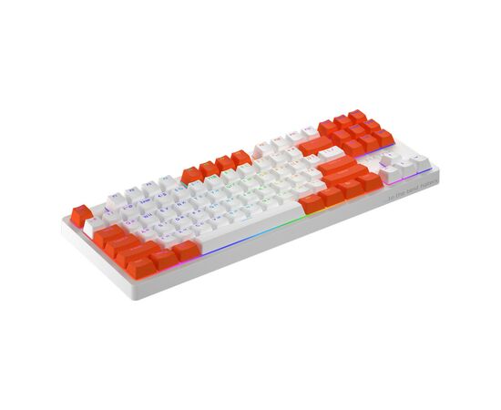 Клавиатура Hator Rockfall 2 Mecha Signature Edition USB White/White/Orange (HTK-521-WWO), изображение 3 Клавиатура Hator Rockfall 2 Mecha Signature Edition USB White/White/Orange (HTK-521-WWO), изображение 3