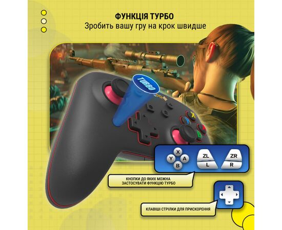 Геймпад GamePro MG1200 Wireless Black-Blue (MG1200), изображение 5 Геймпад GamePro MG1200 Wireless Black-Blue (MG1200), изображение 5