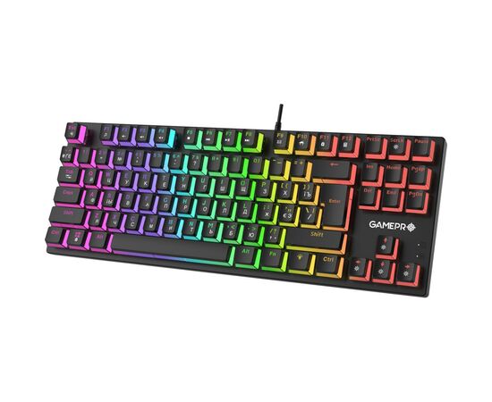 Клавиатура GamePro MK80R Red Switch RGB USB Black (MK80R), изображение 3 Клавиатура GamePro MK80R Red Switch RGB USB Black (MK80R), изображение 3