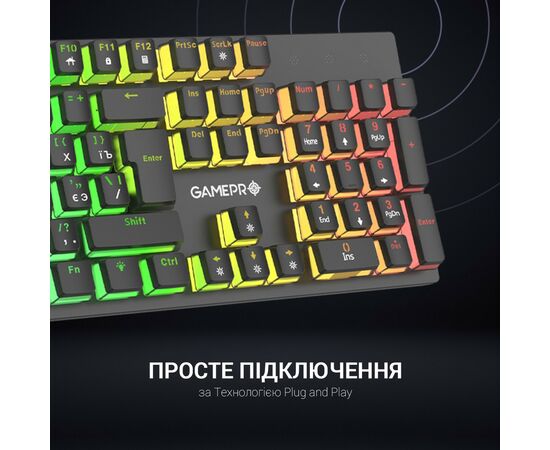 Клавиатура GamePro MK85R Red Switch RGB USB Black (MK85R), изображение 7 Клавиатура GamePro MK85R Red Switch RGB USB Black (MK85R), изображение 7
