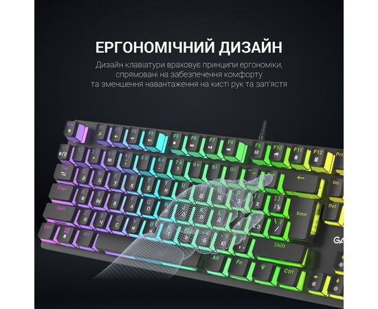 Клавиатура GamePro MK85R Red Switch RGB USB Black (MK85R), изображение 8 Клавиатура GamePro MK85R Red Switch RGB USB Black (MK85R), изображение 8