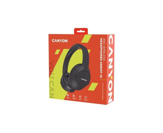 Наушники Canyon OnRiff 10 ANC Bluetooth Black (CNS-CBTHS10BK), изображение 6 Наушники Canyon OnRiff 10 ANC Bluetooth Black (CNS-CBTHS10BK), изображение 6