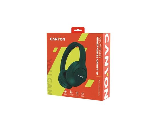Наушники Canyon OnRiff 10 ANC Bluetooth Green (CNS-CBTHS10GN), изображение 6 Наушники Canyon OnRiff 10 ANC Bluetooth Green (CNS-CBTHS10GN), изображение 6
