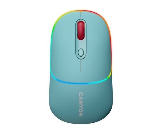 Мышка Canyon MW-22 Dual Band RGB Wireless Dark Cyan (CNS-CMSW22DC), изображение 2 Мышка Canyon MW-22 Dual Band RGB Wireless Dark Cyan (CNS-CMSW22DC), изображение 2