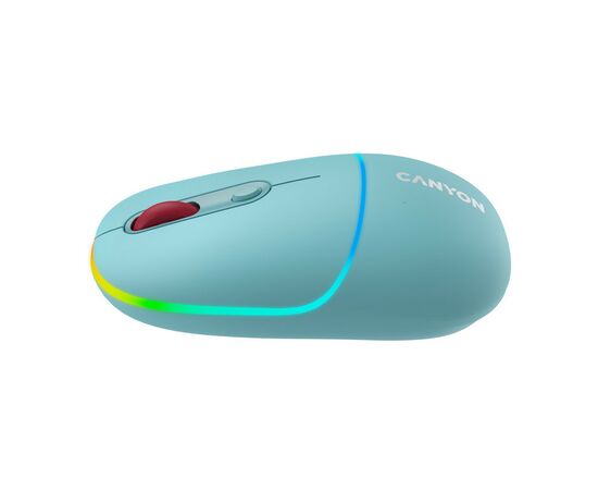 Мышка Canyon MW-22 Dual Band RGB Wireless Dark Cyan (CNS-CMSW22DC), изображение 3 Мышка Canyon MW-22 Dual Band RGB Wireless Dark Cyan (CNS-CMSW22DC), изображение 3